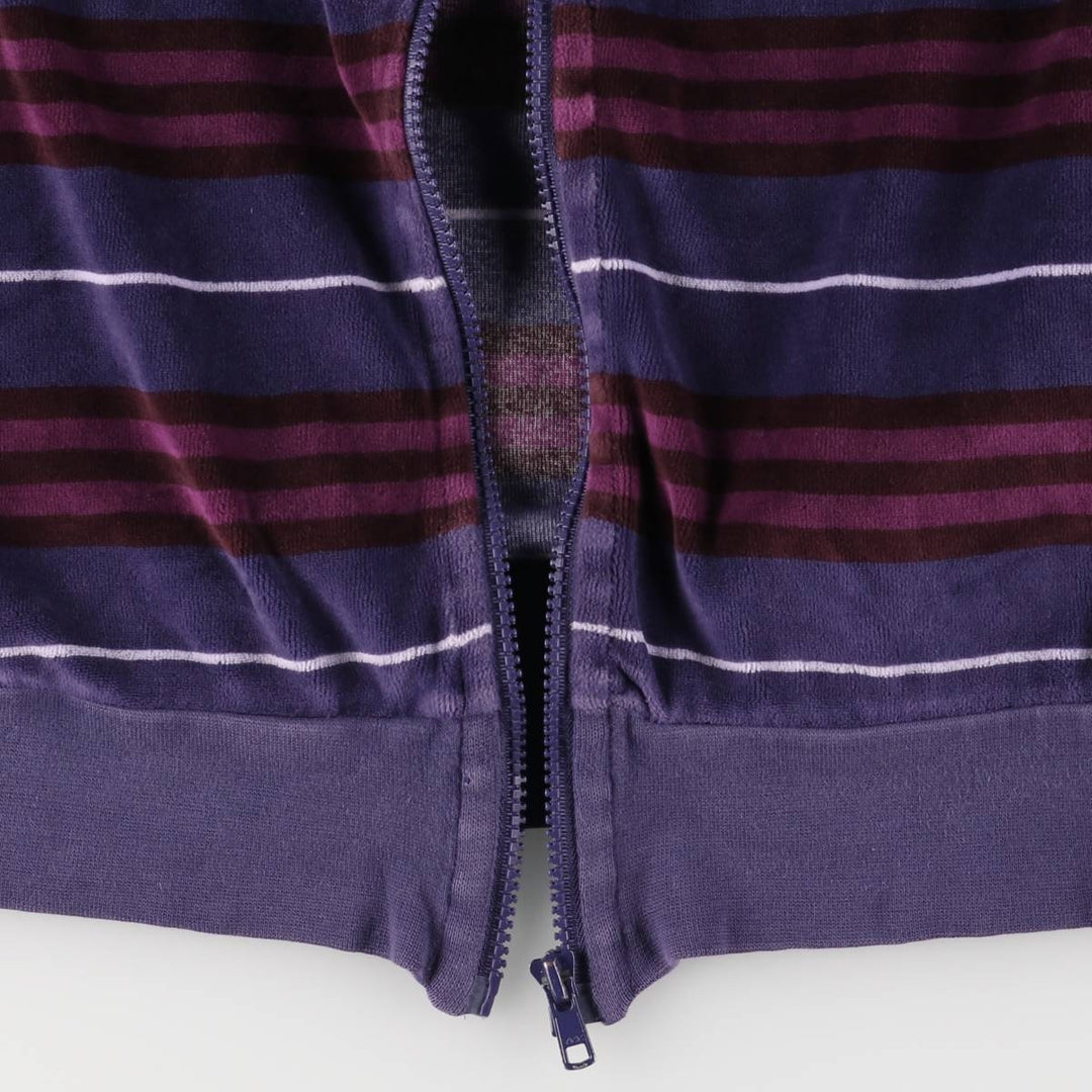 Burberry's BURBERRY LONDON striped velour track jacket, made in the UK, size L. cotton purple type Vintage Second Hand