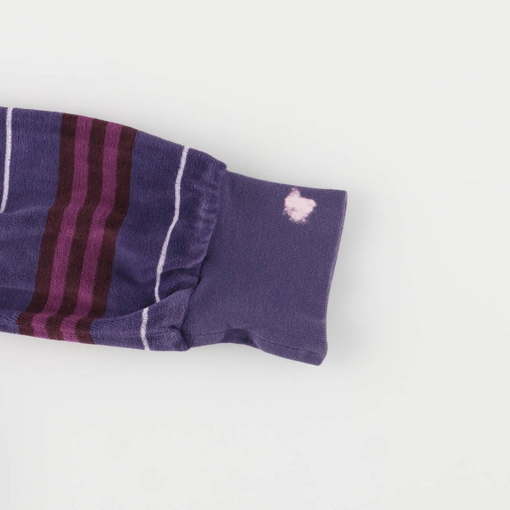 Burberry's BURBERRY LONDON striped velour track jacket, made in the UK, size L. cotton purple type Vintage Second Hand