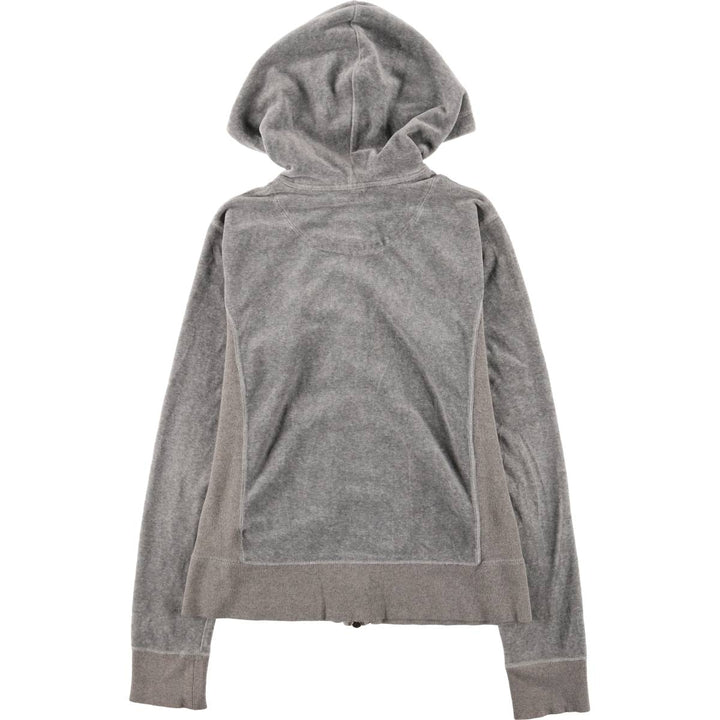 Nike Velour Track Jacket, Women's Size Small cotton gray type Vintage Second Hand