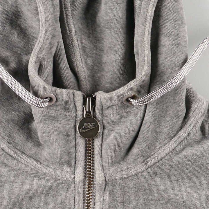 Nike Velour Track Jacket, Women's Size Small cotton gray type Vintage Second Hand