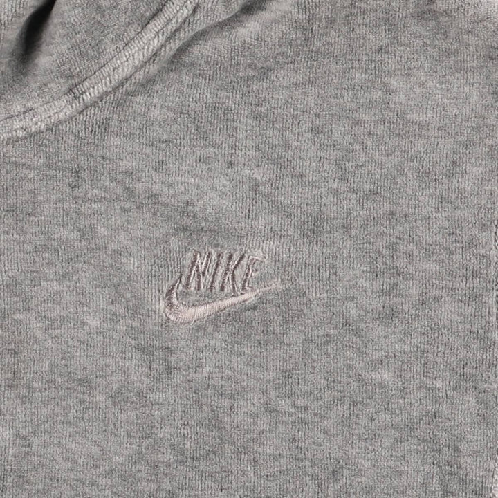 Nike Velour Track Jacket, Women's Size Small cotton gray type Vintage Second Hand