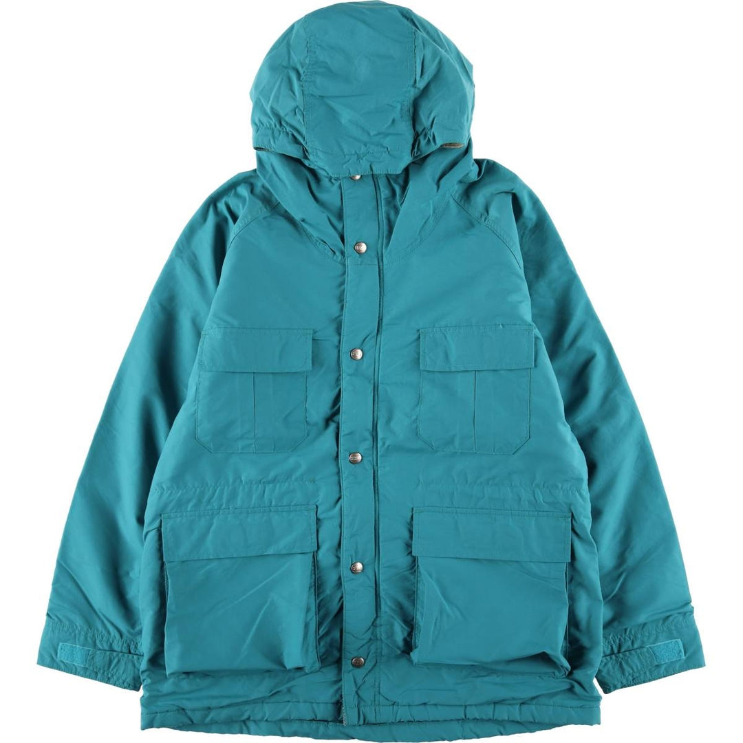 Vintage 1980'S LLBean Mountain Parka Shell Jacket, Made in USA, Women's Size L Nylon turquoise blue Vintage Second Hand