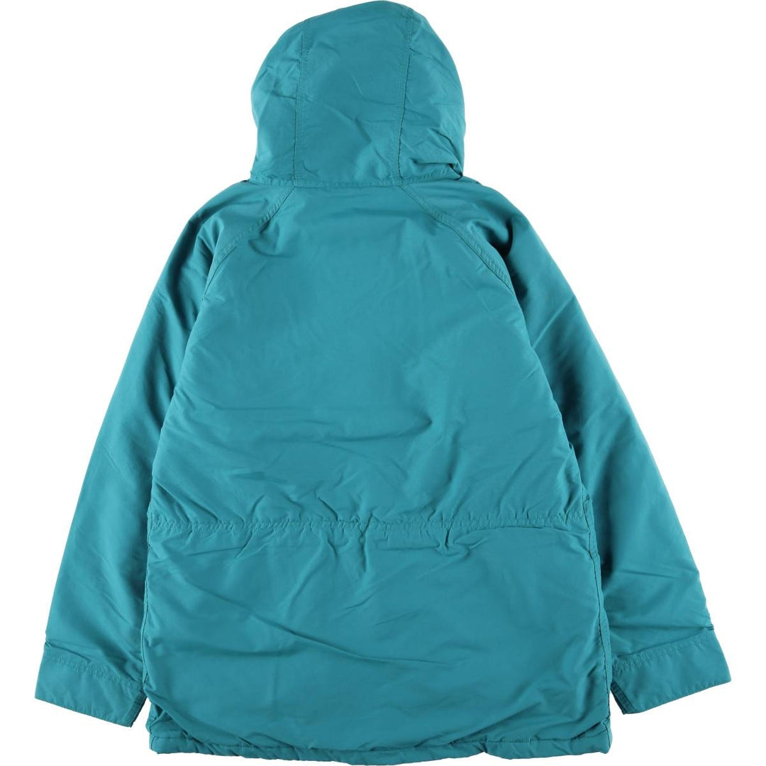 Vintage 1980'S LLBean Mountain Parka Shell Jacket, Made in USA, Women's Size L Nylon turquoise blue Vintage Second Hand