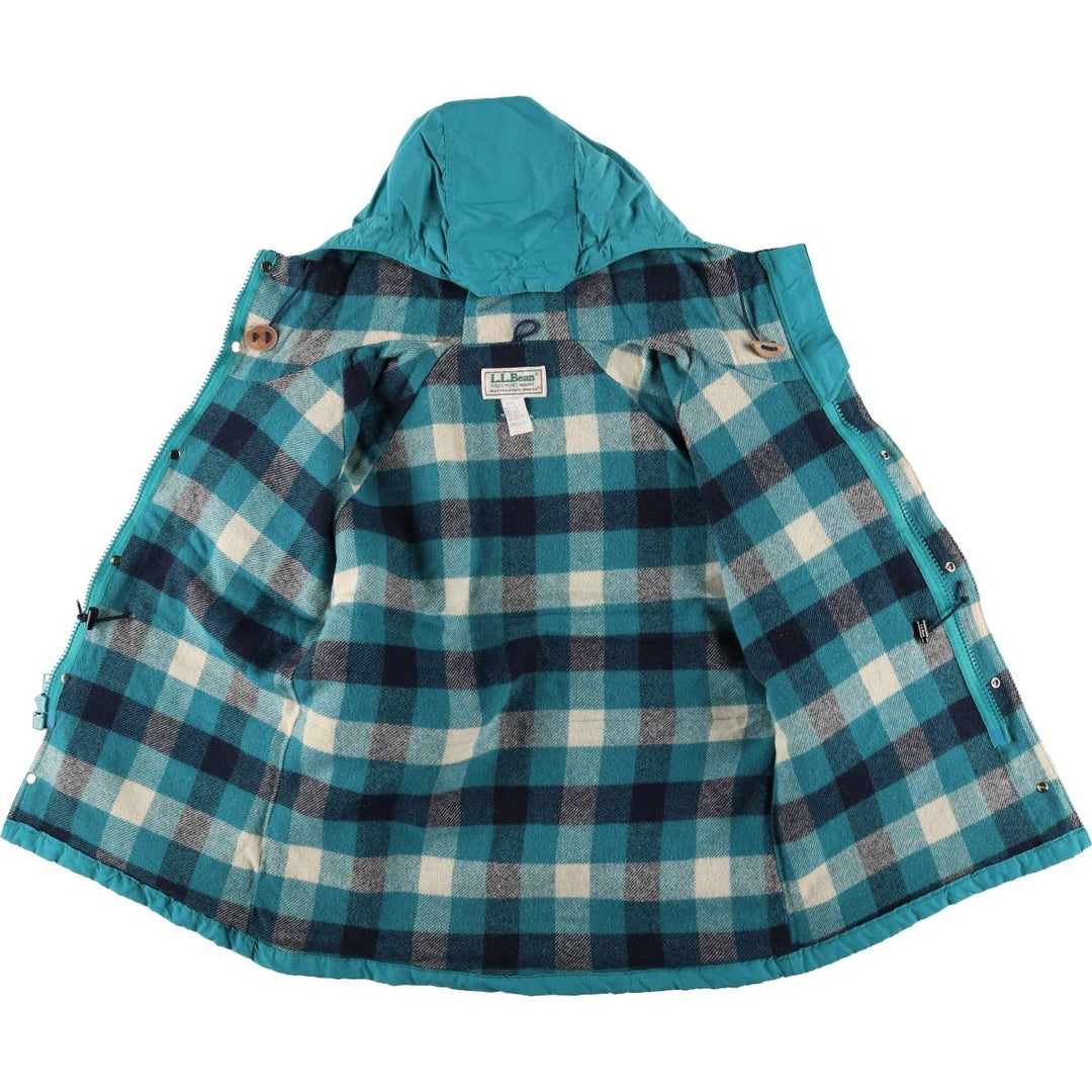 Vintage 1980'S LLBean Mountain Parka Shell Jacket, Made in USA, Women's Size L Nylon turquoise blue Vintage Second Hand