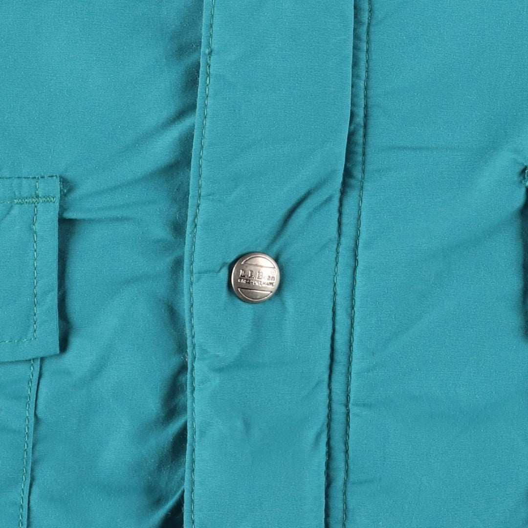 Vintage 1980'S LLBean Mountain Parka Shell Jacket, Made in USA, Women's Size L Nylon turquoise blue Vintage Second Hand