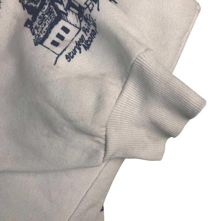 Vintage 80s-90'S Jerzees printed sweatshirt, made in the USA, men's size XXL cotton white type Vintage Second Hand