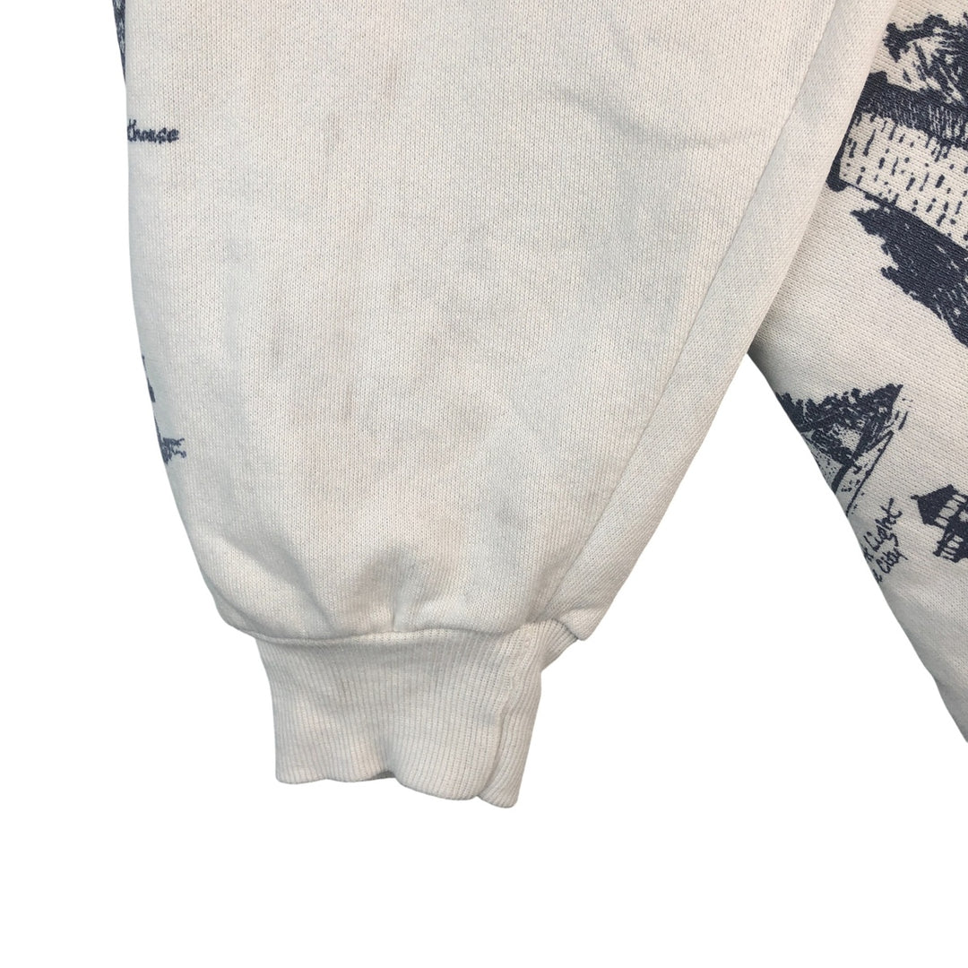 Vintage 80s-90'S Jerzees printed sweatshirt, made in the USA, men's size XXL cotton white type Vintage Second Hand
