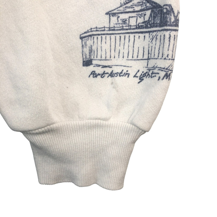Vintage 80s-90'S Jerzees printed sweatshirt, made in the USA, men's size XXL cotton white type Vintage Second Hand