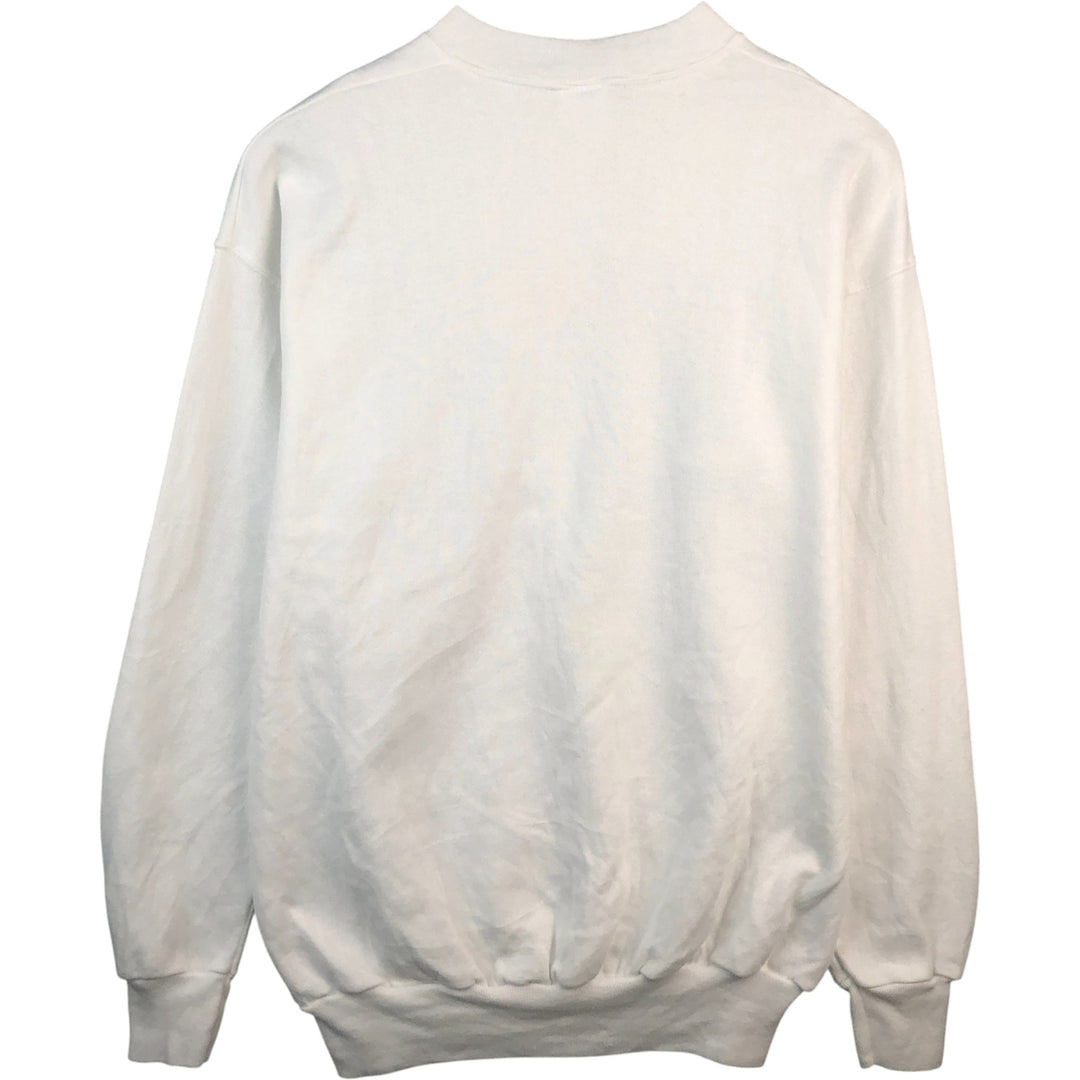 Vintage 80'S printed sweatshirt, made in the USA, men's size XL cotton white type Vintage Second Hand