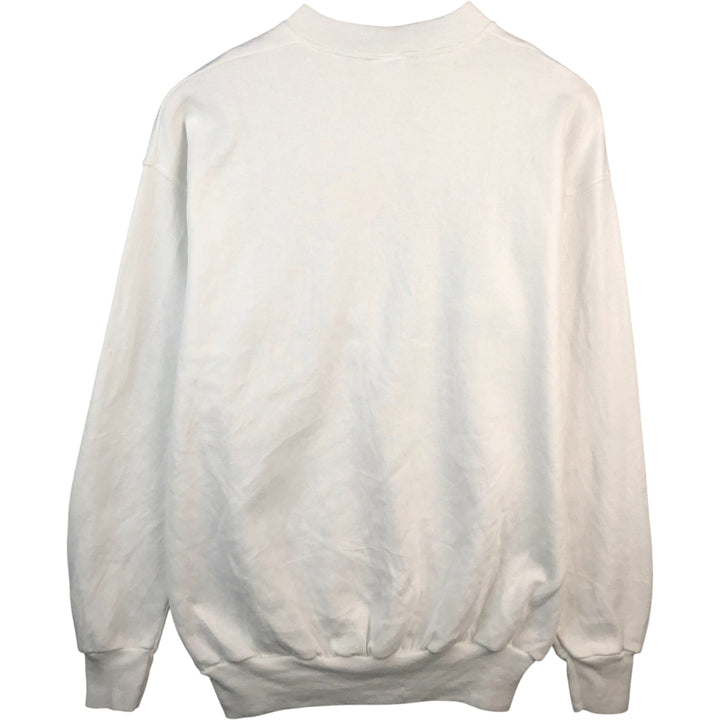 Vintage 80'S printed sweatshirt, made in the USA, men's size XL cotton white type Vintage Second Hand