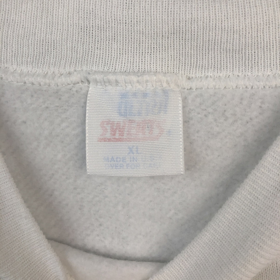 Vintage 80'S printed sweatshirt, made in the USA, men's size XL cotton white type Vintage Second Hand