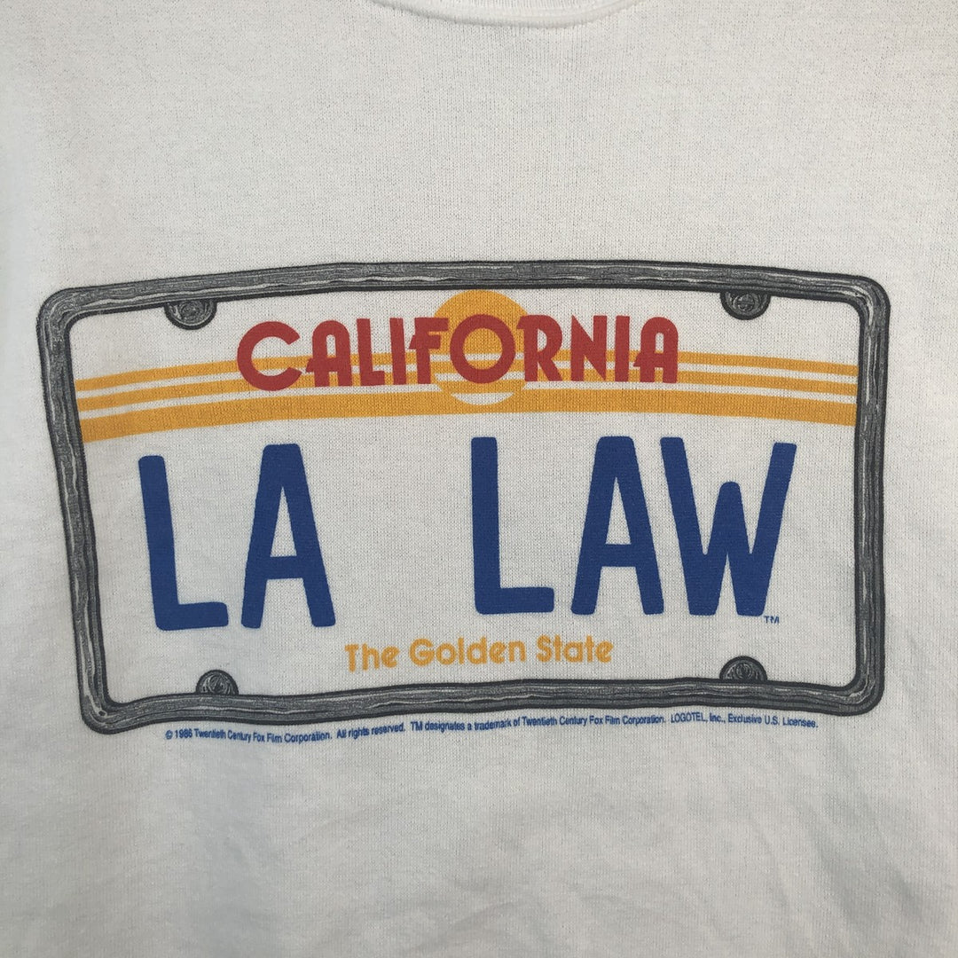Vintage 80'S printed sweatshirt, made in the USA, men's size XL cotton white type Vintage Second Hand