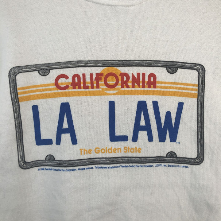 Vintage 80'S printed sweatshirt, made in the USA, men's size XL cotton white type Vintage Second Hand