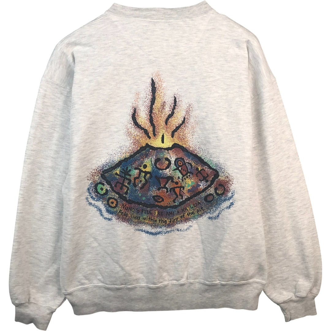 Crazy Shirt Vintage Print Logo Sweatshirt, Made in USA, Men's Size M cotton gray type Vintage Second Hand
