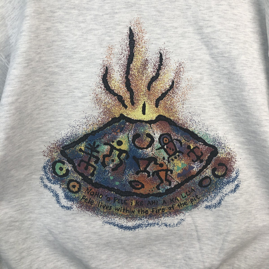 Crazy Shirt Vintage Print Logo Sweatshirt, Made in USA, Men's Size M cotton gray type Vintage Second Hand