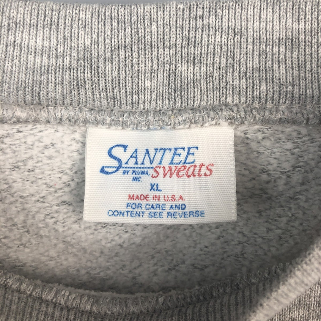 SANTEE SWEATS USMC U.S. Marine Corps Printed Sweatshirt, Made in USA, Men's Size XL polyester gray type Vintage Second Hand