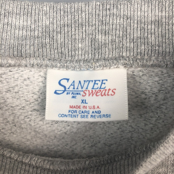 SANTEE SWEATS USMC U.S. Marine Corps Printed Sweatshirt, Made in USA, Men's Size XL polyester gray type Vintage Second Hand