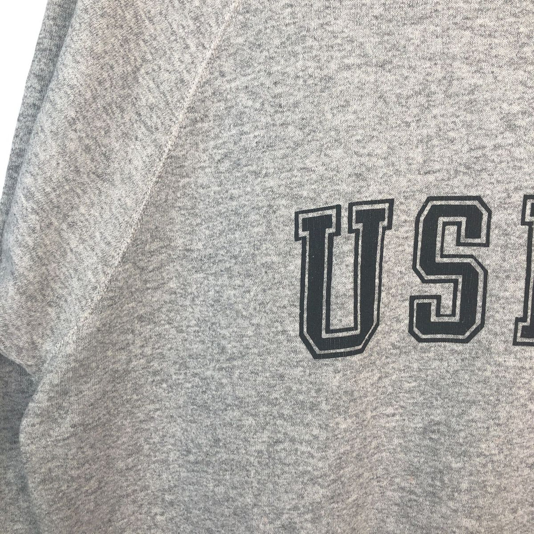 SANTEE SWEATS USMC U.S. Marine Corps Printed Sweatshirt, Made in USA, Men's Size XL polyester gray type Vintage Second Hand