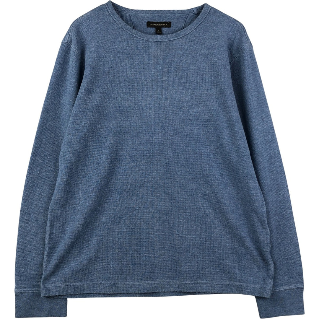 Banana Republic Thermal Long T-Shirt, Men's Size L cotton Blue type light blue Vintage Second Hand