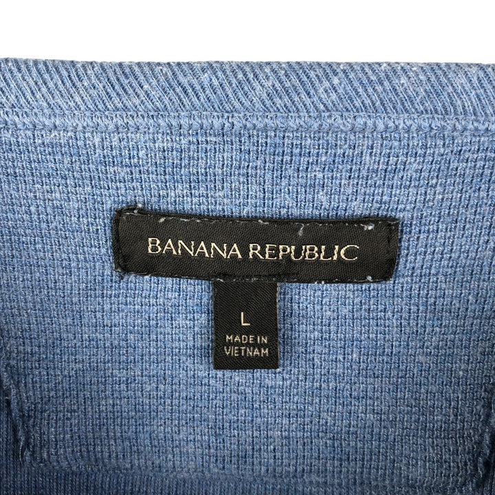 Banana Republic Thermal Long T-Shirt, Men's Size L cotton Blue type light blue Vintage Second Hand