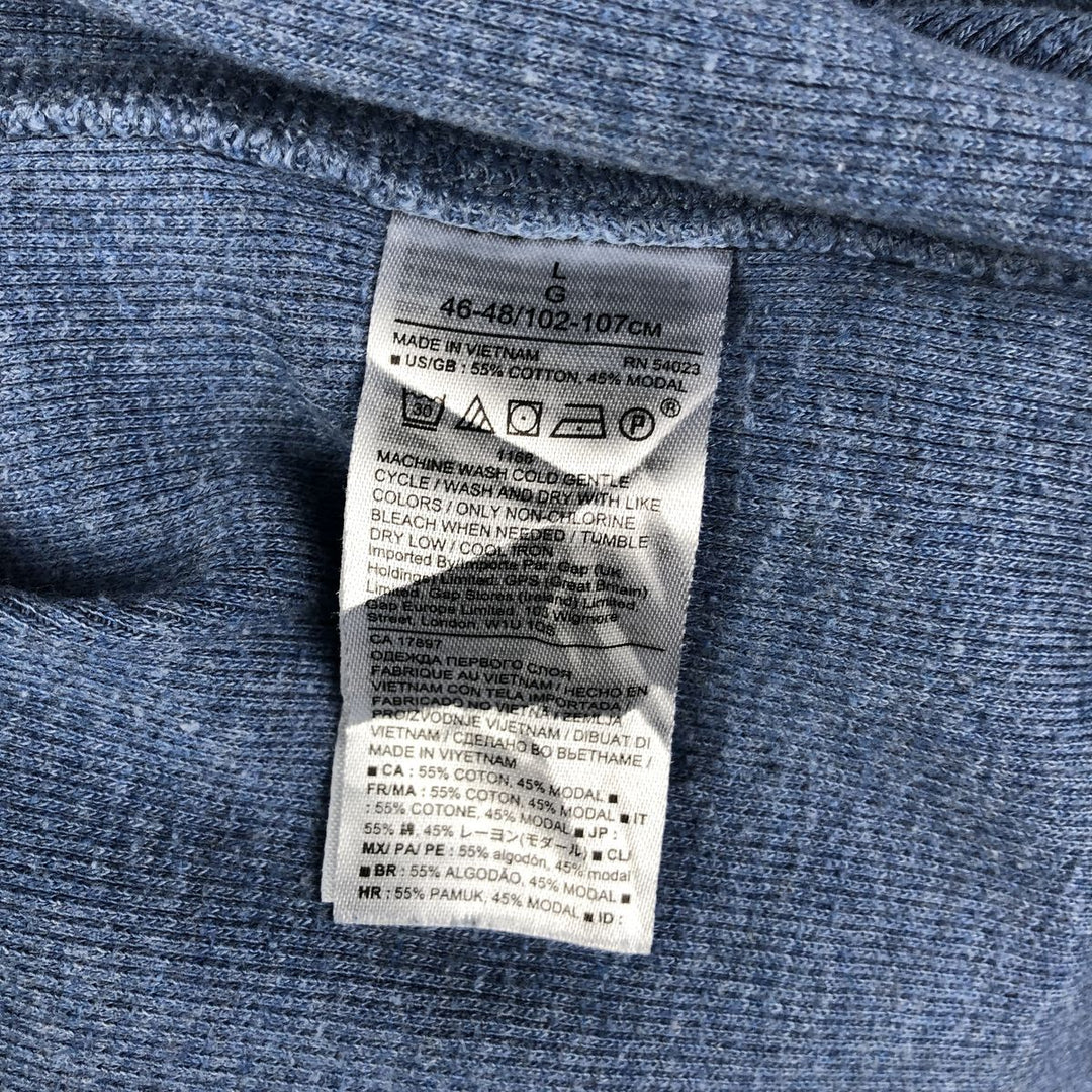 Banana Republic Thermal Long T-Shirt, Men's Size L cotton Blue type light blue Vintage Second Hand