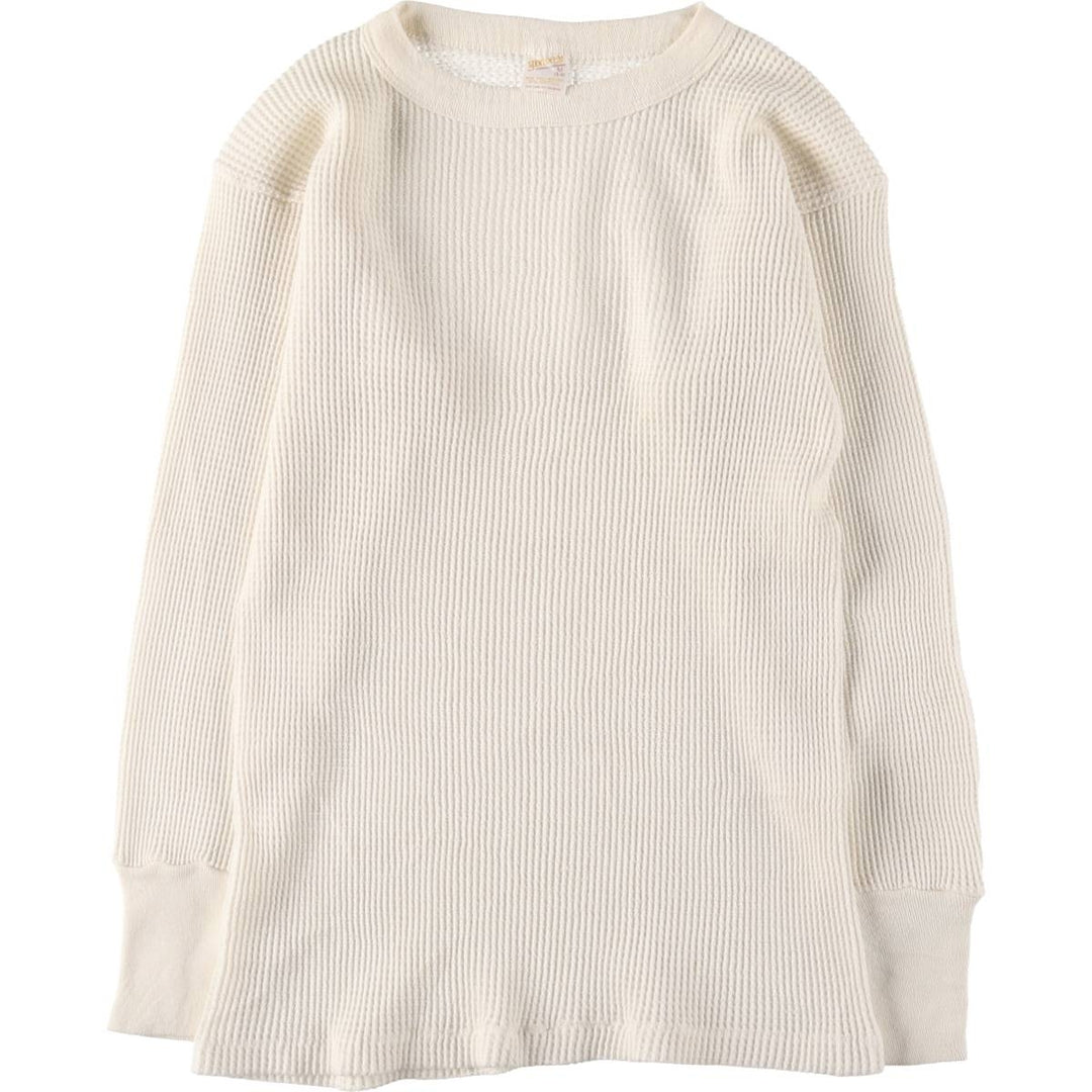 Vintage 1970'S sportswear thermal t-shirt, waffle, made in the USA, size M, men's cotton white type Vintage Second Hand