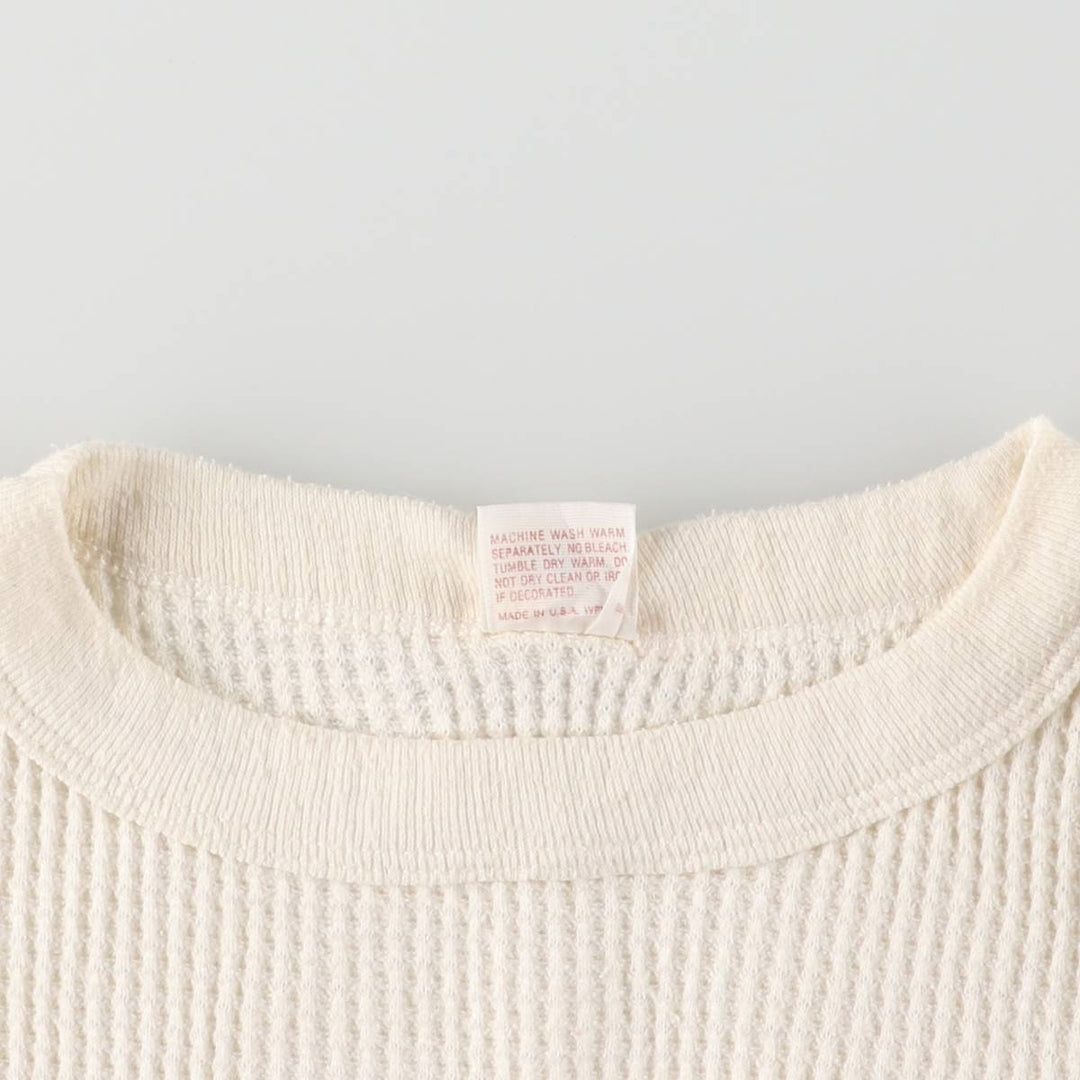 Vintage 1970'S sportswear thermal t-shirt, waffle, made in the USA, size M, men's cotton white type Vintage Second Hand
