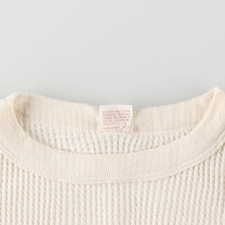 Vintage 1970'S sportswear thermal t-shirt, waffle, made in the USA, size M, men's cotton white type Vintage Second Hand
