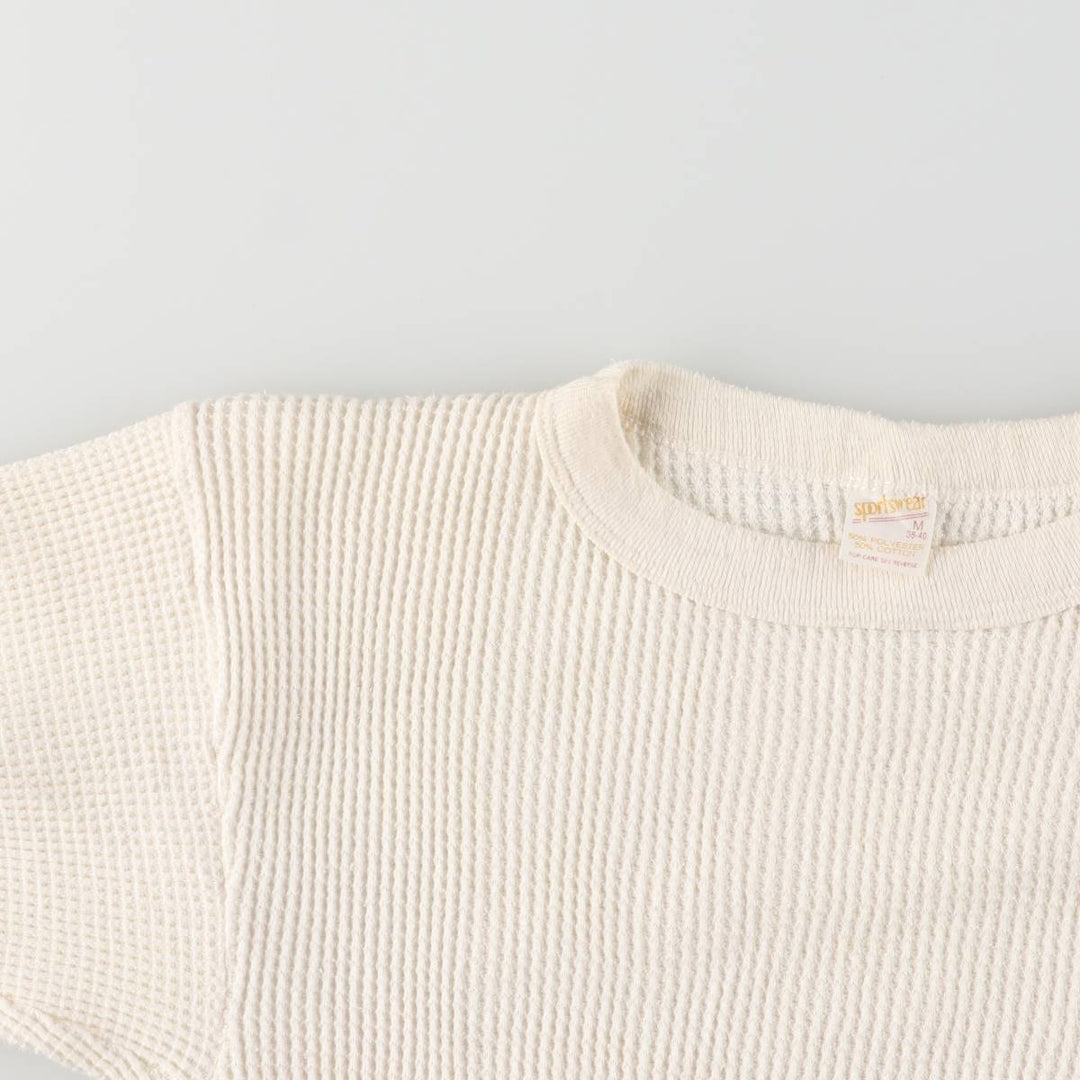 Vintage 1970'S sportswear thermal t-shirt, waffle, made in the USA, size M, men's cotton white type Vintage Second Hand