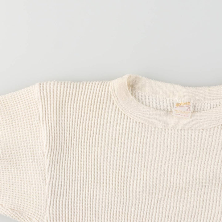 Vintage 1970'S sportswear thermal t-shirt, waffle, made in the USA, size M, men's cotton white type Vintage Second Hand