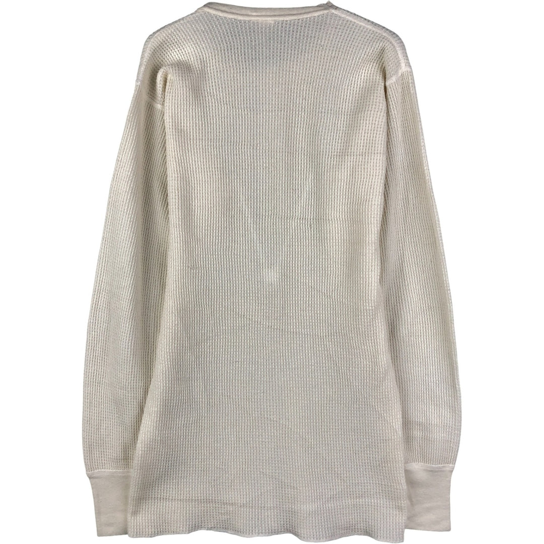 Vintage 90'S JEMORGAN LONG JOHNS Thermal Long T-Shirt, Waffle, Made in USA, Men's Size L cotton unbleached Vintage Second Hand