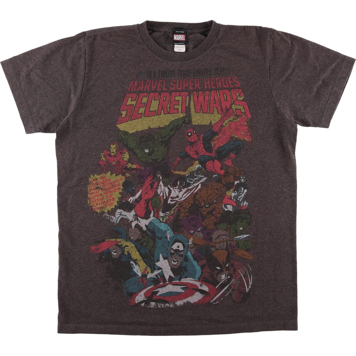 MARVEL Anime Character Print T-Shirt, Men's Size Medium cotton Charcoal Vintage Second Hand