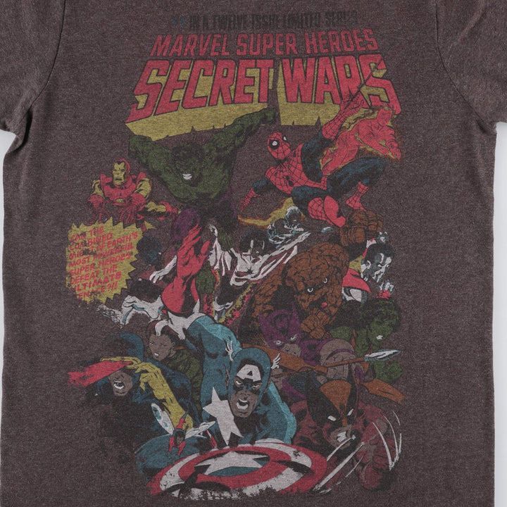 MARVEL Anime Character Print T-Shirt, Men's Size Medium cotton Charcoal Vintage Second Hand