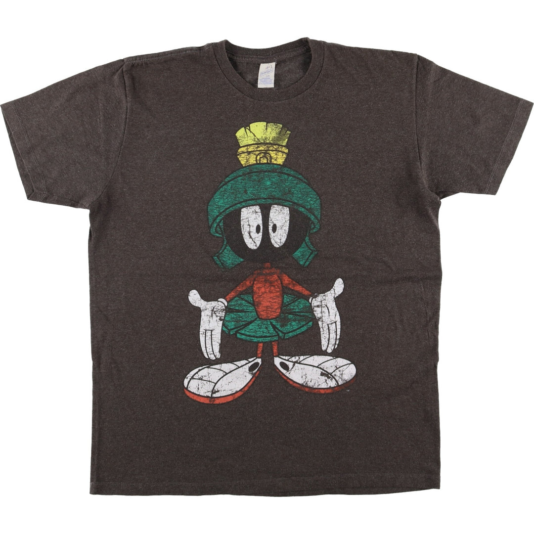 SOFT SPUN LOONEY TUNES Character Print T-Shirt, Made in USA, Men's Size L cotton Charcoal Vintage Second Hand