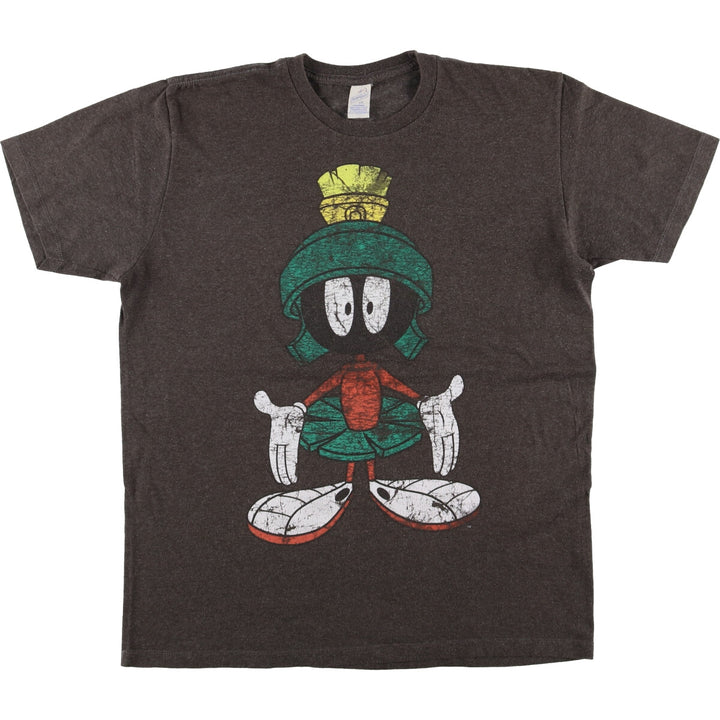 SOFT SPUN LOONEY TUNES Character Print T-Shirt, Made in USA, Men's Size L cotton Charcoal Vintage Second Hand