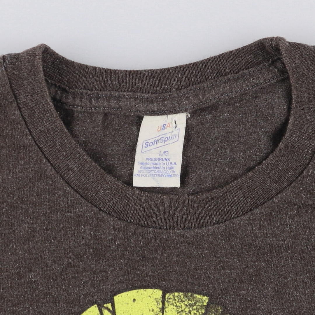 SOFT SPUN LOONEY TUNES Character Print T-Shirt, Made in USA, Men's Size L cotton Charcoal Vintage Second Hand