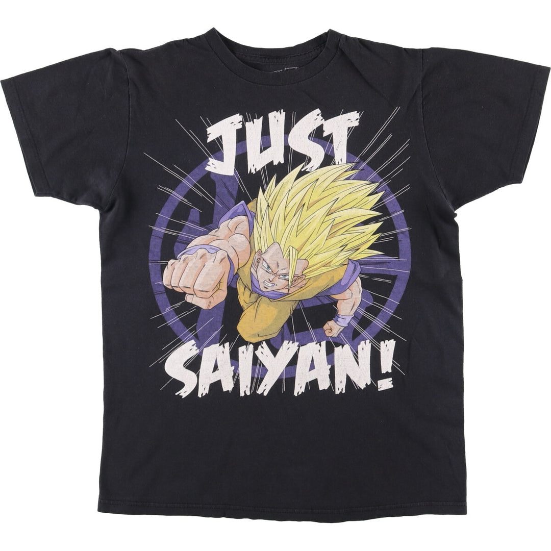 DRAGONBALL Z Dragon Ball Z Super Saiyan Anime Character Print T-Shirt, Men's Medium cotton black type Vintage Second Hand