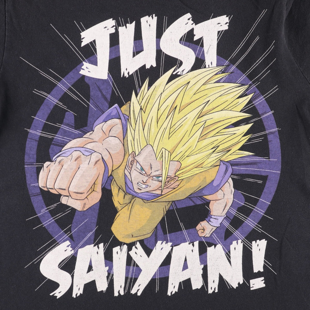 DRAGONBALL Z Dragon Ball Z Super Saiyan Anime Character Print T-Shirt, Men's Medium cotton black type Vintage Second Hand