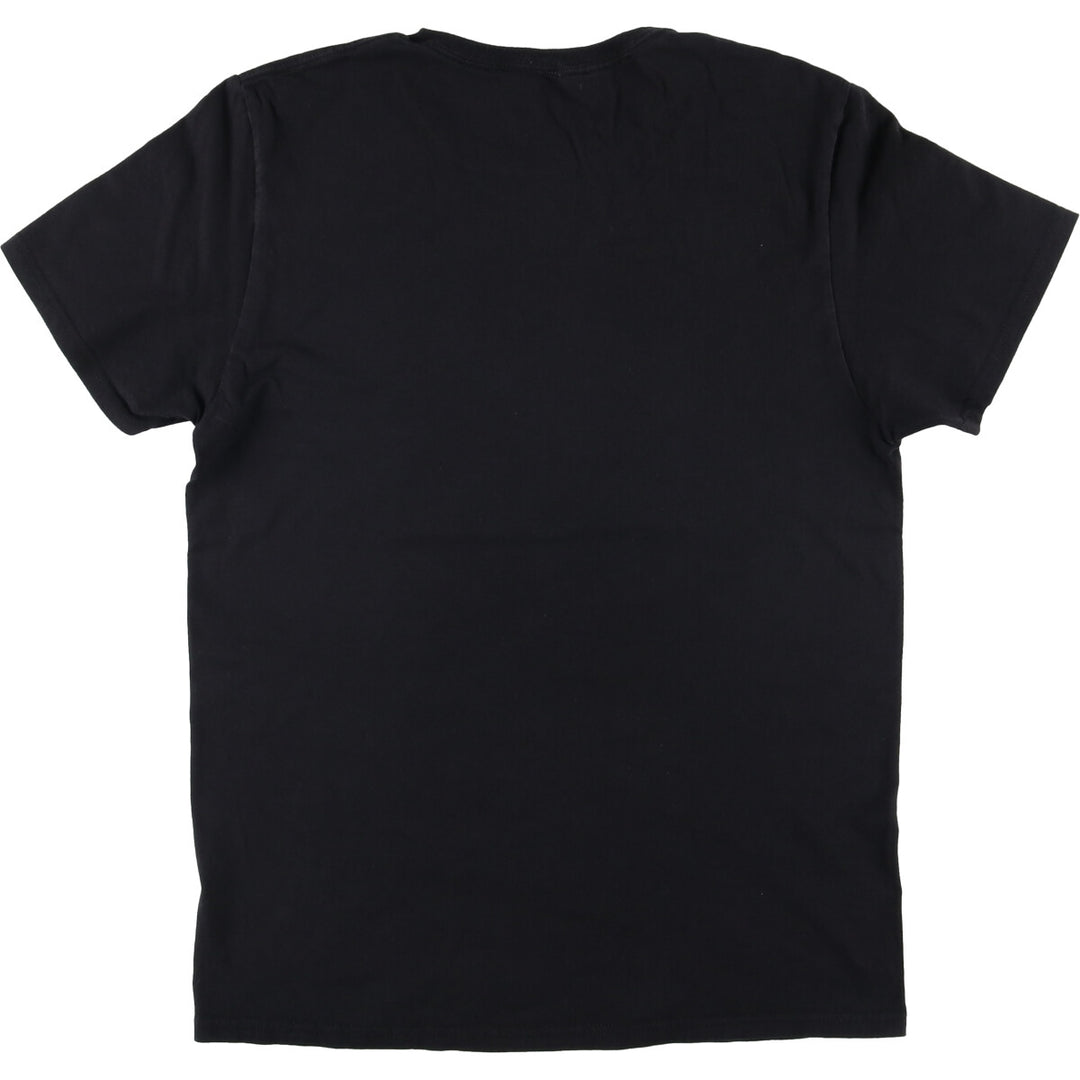BLEACH Anime Character Print T-Shirt, Men's M Size cotton black type Vintage Second Hand