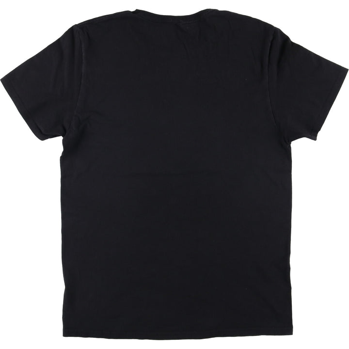 BLEACH Anime Character Print T-Shirt, Men's M Size cotton black type Vintage Second Hand