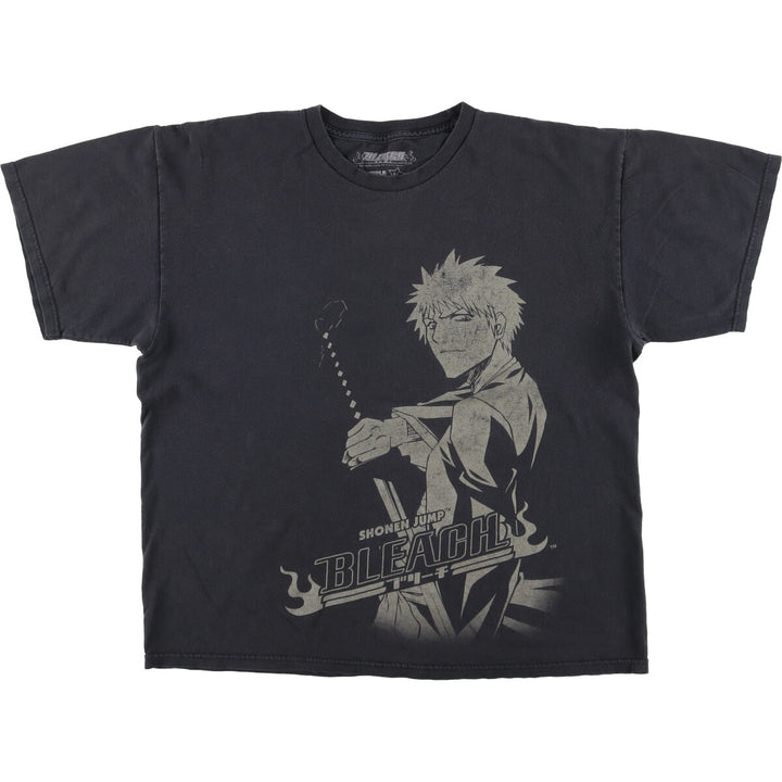 Ripple Junction BLEACH Anime Character Print T-Shirt, Men's Size XL cotton Charcoal Vintage Second Hand