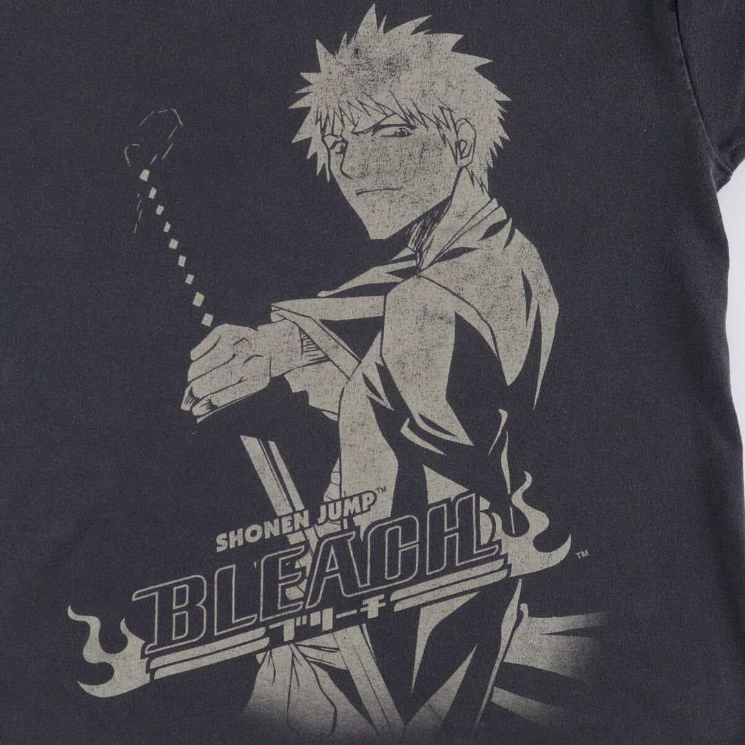 Ripple Junction BLEACH Anime Character Print T-Shirt, Men's Size XL cotton Charcoal Vintage Second Hand