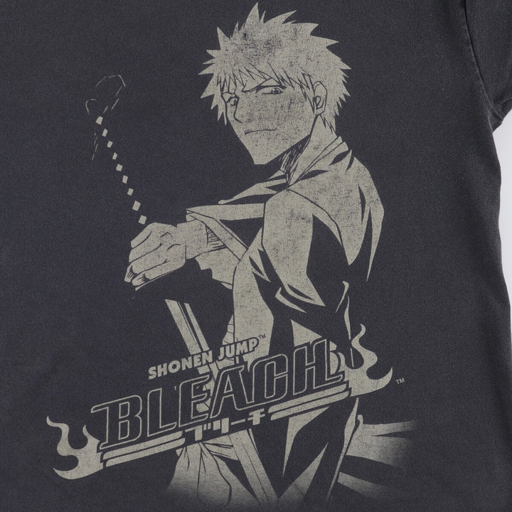 Ripple Junction BLEACH Anime Character Print T-Shirt, Men's Size XL cotton Charcoal Vintage Second Hand