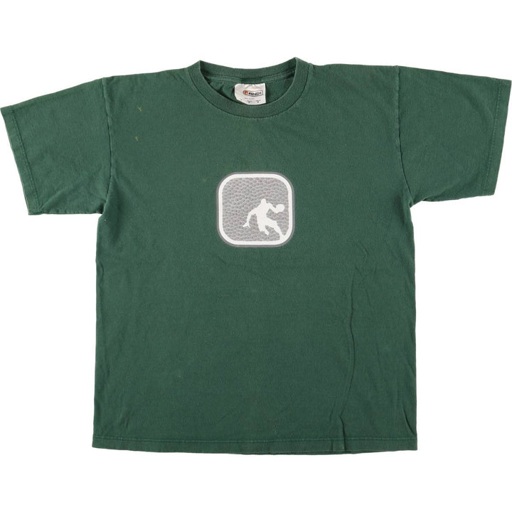 AND 1 Logo Print T-Shirt, Made in USA, Men's Size Small cotton green type Vintage Second Hand