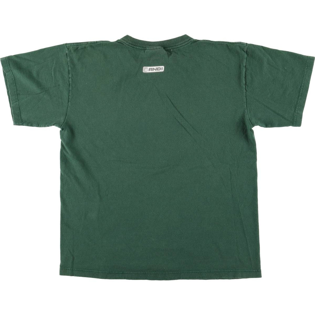 AND 1 Logo Print T-Shirt, Made in USA, Men's Size Small cotton green type Vintage Second Hand