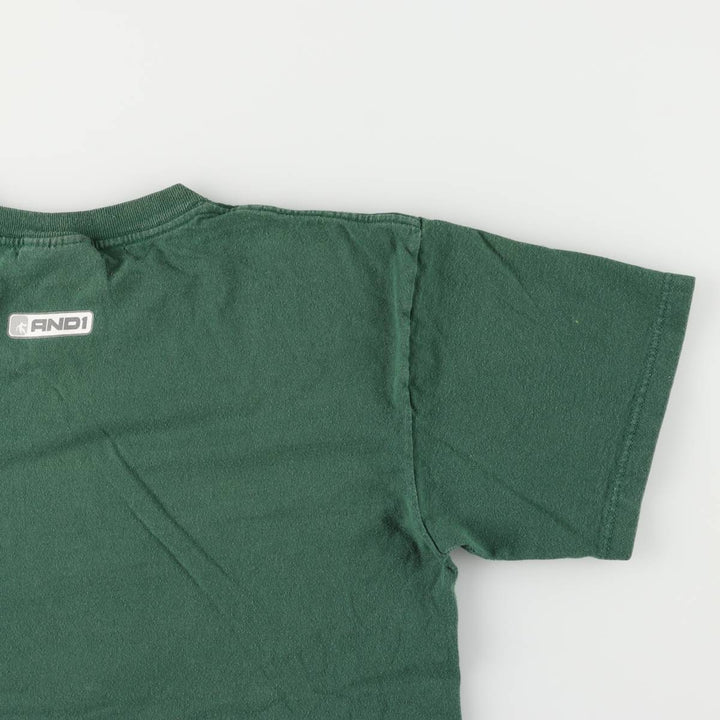 AND 1 Logo Print T-Shirt, Made in USA, Men's Size Small cotton green type Vintage Second Hand