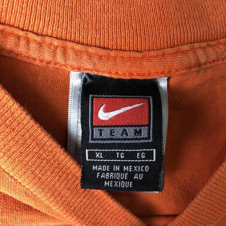 Vintage 2000'S Nike Team One-Point Logo T-Shirt, Men's XL cotton orange type Vintage Second Hand