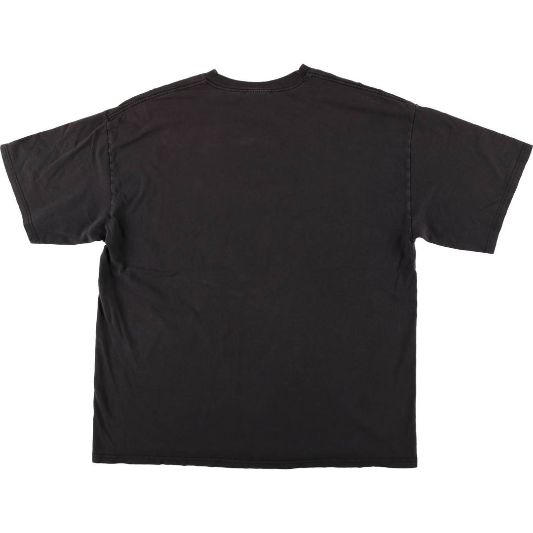 00'S Adidas logo print T-shirt, men's XL size cotton black type Vintage Second Hand