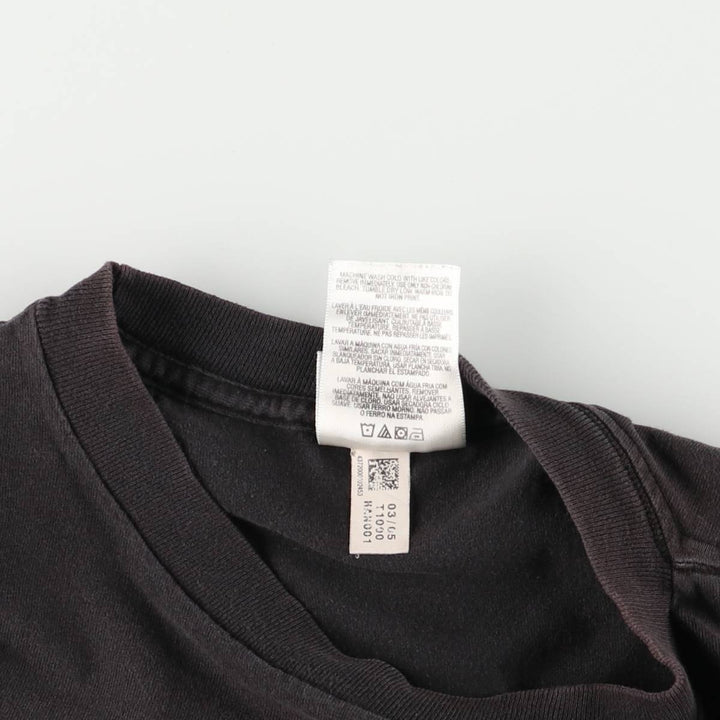 00'S Adidas logo print T-shirt, men's XL size cotton black type Vintage Second Hand