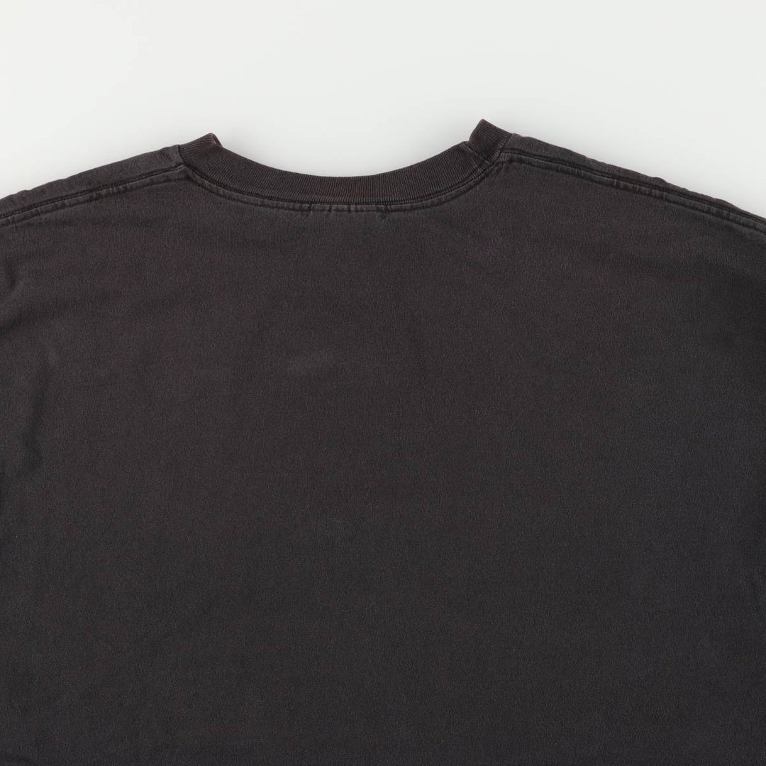 00'S Adidas logo print T-shirt, men's XL size cotton black type Vintage Second Hand